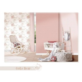 Noordwand Papel pintado Mondo baby Hug Bears rosa y beige