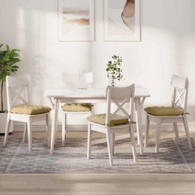 Cojines para asiento 4 pcs Verde grisáceo 40 x 40 x 6 cm en Cojines para sillas y sofás | Comprar online en Foro24