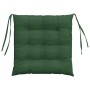 Cojines para asiento 4 pcs Verde oscuro 40 x 40 x 6 cm
