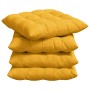 Cojines para asiento 4 pcs Amarillo Claro 40 x 40 x 6 cm