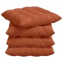 Cojines para asiento 4 pcs Rojo Naranja 40 x 40 x 6 cm