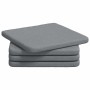 Cojines para asiento 4 pcs Gris Claro 40 x 40 x 3 cm tela