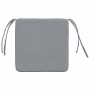 Cojines para asiento 4 pcs Gris Claro 40 x 40 x 3 cm tela