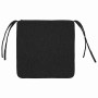Cojines para asiento 4 pcs Negro 40 x 40 x 3 cm tela