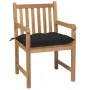 Garden chairs 4 units solid teak wood with black cushions by vidaXL, Garden chairs - Ref: Foro24-3073026, Price: 589,11 €, Di...