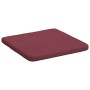 Cojines para asiento 4 pcs Rojo vino 40 x 40 x 3 cm tela