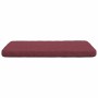 Cojines para asiento 4 pcs Rojo vino 40 x 40 x 3 cm tela