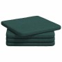 Cojines para asiento 4 pcs Verde oscuro 40 x 40 x 3 cm tela