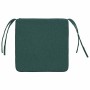Cojines para asiento 4 pcs Verde oscuro 40 x 40 x 3 cm tela