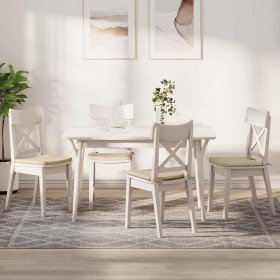 Cojines para asiento 4 pcs Crema 40 x 40 x 3 cm tela