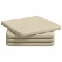 Cojines para asiento 4 pcs Crema 40 x 40 x 3 cm tela