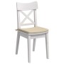 Cojines para asiento 4 pcs Crema 40 x 40 x 3 cm tela