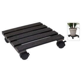 ProGarden Grauer quadratischer Pflanzenständer mit Rädern 29x29 cm von ProGarden, Topfständer - Ref: Foro24-446746, Preis: 24...