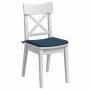 Cojines para asiento 4 pcs Azul 40 x 40 x 3 cm tela