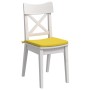 Cojines para asiento 4 pcs Amarillo Claro 40 x 40 x 3 cm tela
