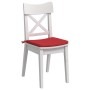 Cojines para asiento 4 pcs Rojo 40 x 40 x 3 cm tela