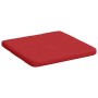 Cojines para asiento 4 pcs Rojo 40 x 40 x 3 cm tela