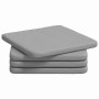 Cojines para asiento 4 pcs Gris Nube 40 x 40 x 3 cm tela