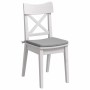 Cojines para asiento 4 pcs Gris Nube 40 x 40 x 3 cm tela