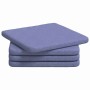 Cojines para asiento 4 pcs Azul jeans 40 x 40 x 3 cm tela