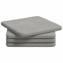 Cojines para asiento 4 pcs Gris Claro 40 x 40 x 3 cm