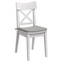 Cojines para asiento 4 pcs Gris Claro 40 x 40 x 3 cm
