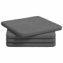 Cojines para asiento 4 pcs Gris oscuro 40 x 40 x 3 cm