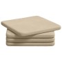 Cojines para asiento 4 pcs Crema 40 x 40 x 3 cm
