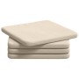 Cojines para asiento 4 pcs Beige 40 x 40 x 3 cm