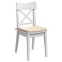 Cojines para asiento 4 pcs Beige 40 x 40 x 3 cm