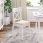 Cojines para asiento 4 pcs Beige 40 x 40 x 3 cm