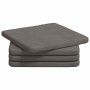 Cojines para asiento 4 pcs Gris Claro 40 x 40 x 3 cm