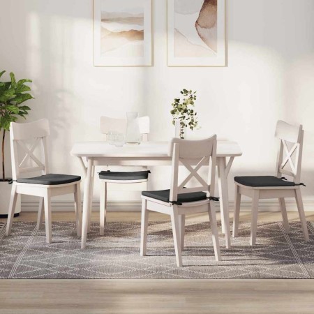 Cojines para asiento 4 pcs Gris oscuro 40 x 40 x 3 cm