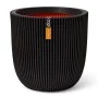 Capi Groove Blumentopf schwarz 43x41 cm von Capi, Töpfe und Pflanzgefäße - Ref: Foro24-445489, Preis: 96,42 €, Rabatt: %