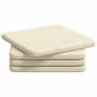 Cojines para asiento 4 pcs Crema 40 x 40 x 3 cm Tela de pana