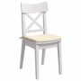 Cojines para asiento 4 pcs Crema 40 x 40 x 3 cm Tela de pana