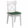 Cojines para asiento 4 pcs Verde oscuro 40 x 40 x 3 cm