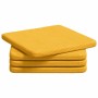 Cojines para asiento 4 pcs Amarillo Claro 40 x 40 x 3 cm