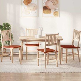 Cojines para asiento 4 pcs Rojo Naranja 40 x 40 x 3 cm en Cojines para sillas y sofás | Comprar online en Foro24