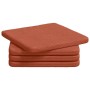 Cojines para asiento 4 pcs Rojo Naranja 40 x 40 x 3 cm