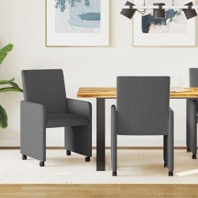 Sillas de Comedor con Ruedas 2 pcs Gris oscuro 57 x 66 x 94 cm en Sillas de comedor | Comprar online en Foro24
