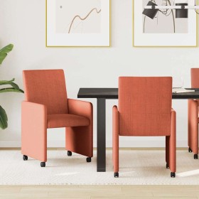 Sillas de Comedor con Ruedas 2 pcs Rojo naranja 57 x 66 x 94 cm en Sillas de comedor | Comprar online en Foro24
