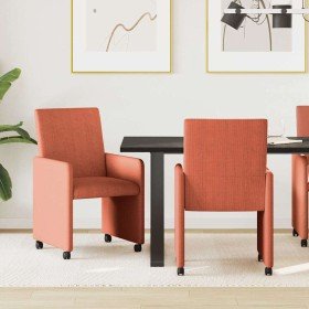Sillas de Comedor con Ruedas 2 pcs Rojo naranja 57 x 66 x 94 cm en Sillas de comedor | Comprar online en Foro24