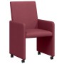 Sillas de comedor 2 pcs Rojo vino tinto 57 x 66 x 94 cm tela