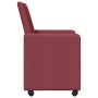 Sillas de comedor 2 pcs Rojo vino tinto 57 x 66 x 94 cm tela