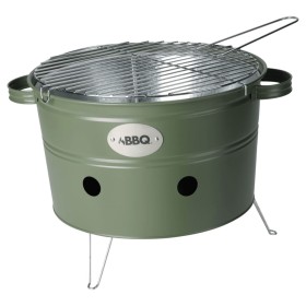 ProGarden Barbacoa de cubo con 2 asas verde oliva mate 34,5 cm