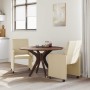 Sillas de Comedor con Ruedas 2 pcs Crema 57 x 66 x 94 cm tela en Sillas de comedor | Comprar online en Foro24