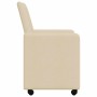 Sillas de Comedor con Ruedas 2 pcs Crema 57 x 66 x 94 cm tela en Sillas de comedor | Comprar online en Foro24