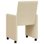 Sillas de Comedor con Ruedas 2 pcs Crema 57 x 66 x 94 cm tela en Sillas de comedor | Comprar online en Foro24