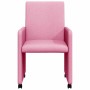 Sillas de comedor con ruedas 2 pcs Rosa 57 x 66 x 94 cm tela